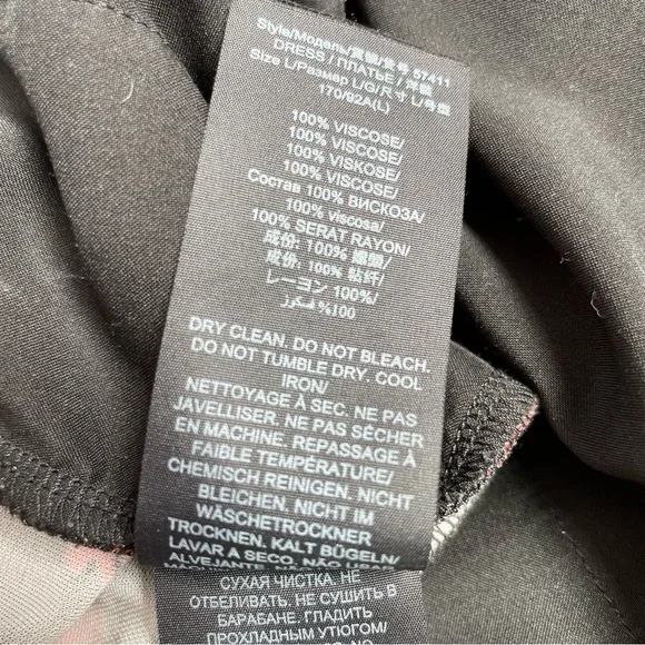 Tory Burch Floral Jersey Dress in Black Mountain Paisley sz L Large - Picture 13 of 16